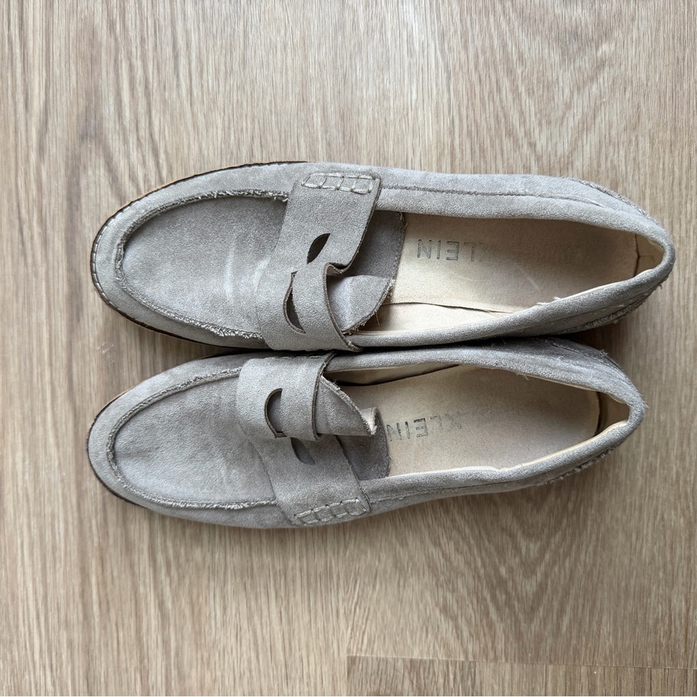 Anne Klein Taupe Suede Loafers